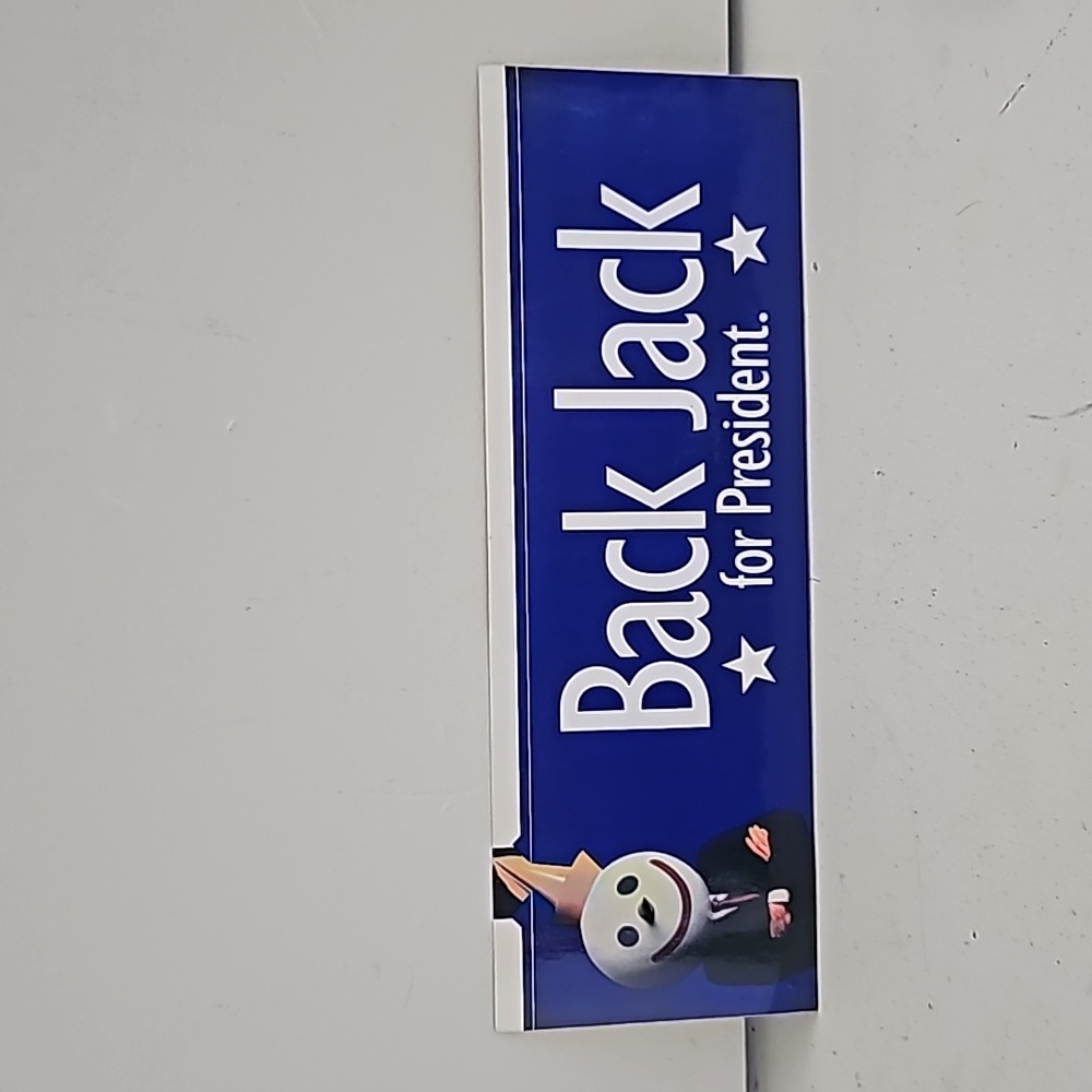 10/$25 vintage 90s back jack for president bumper sticker
